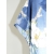 Bluzka z lejącym dekoltem woda - niebieska białe kwiaty